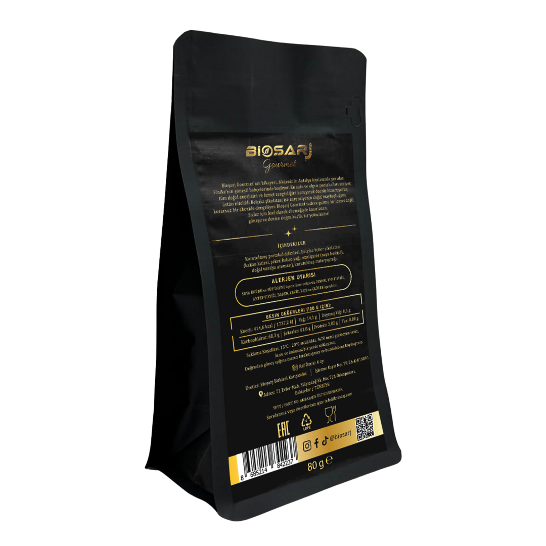 Gourmet Mate Yapraklı Bitter Çikolatalı Portakal Dilimleri
