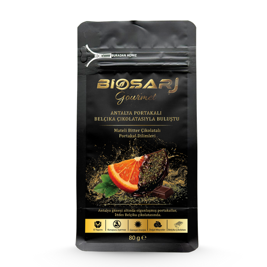 Gourmet Mate Yapraklı Bitter Çikolatalı Portakal Dilimleri