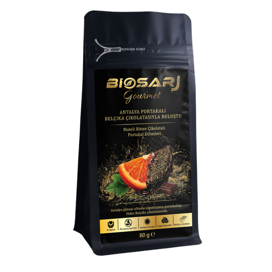 Gourmet Mate Yapraklı Bitter Çikolatalı Portakal Dilimleri