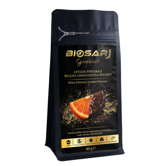 Gourmet Bitter Çikolatalı Portakal Dilimleri