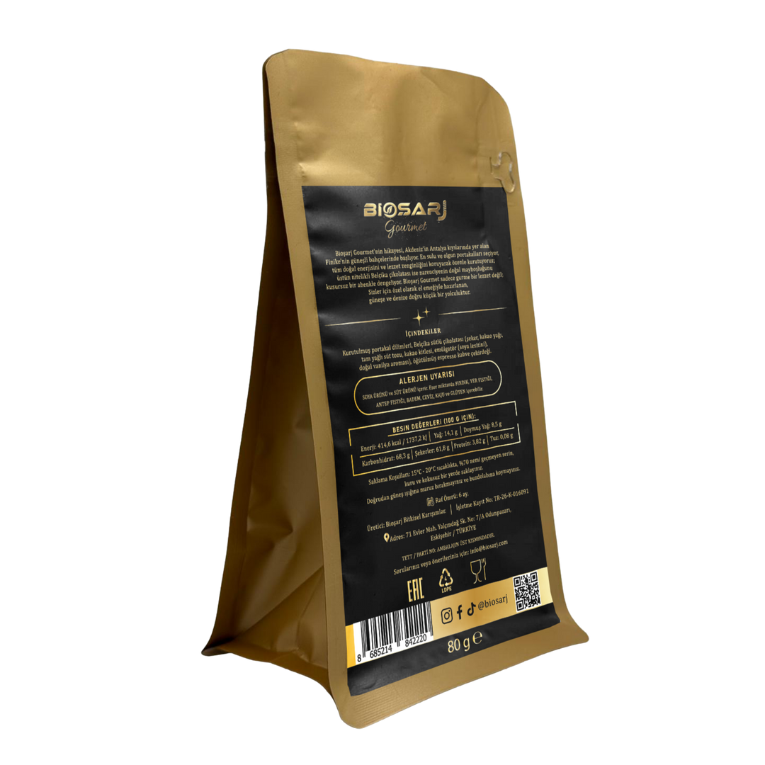 Gourmet Espressolu Sütlü Çikolatalı Portakal Dilimleri